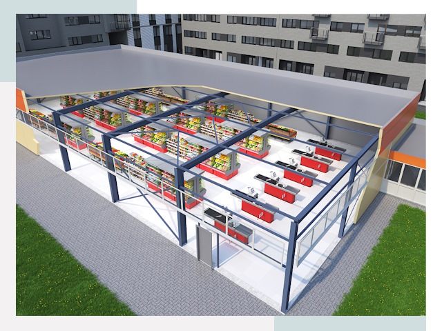 Строительство магазинов в Ишим от 624 руб. за м²