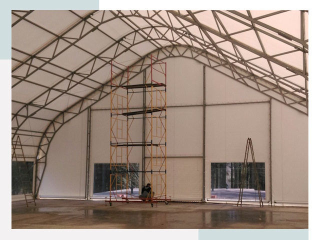 Шатровые ангары в Ишиме