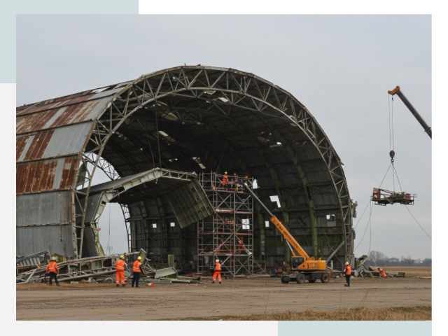 Демонтаж ангаров в Ишиме